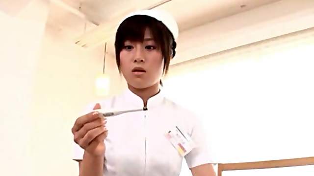Video of Japanese nurse giving a rimjob and riding his dick
