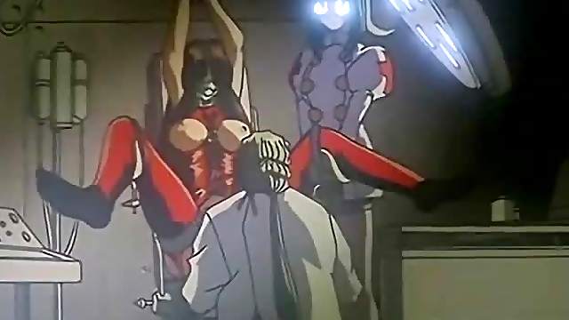 Bondage hentai bigtits gets gagging and dildoing pussy