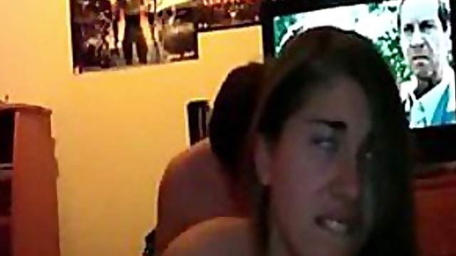 Sexy Amateur Brunette Teen Gets Fucked Doggy Style On Webcam