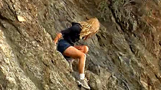 Cute Blonde Elizabeth Hayden Smith Running