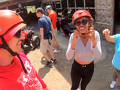 ATV buggy tour with his Thai girlfriend had them fucking at home afterwards