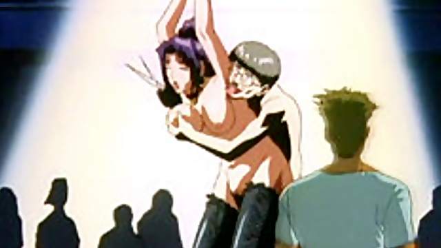 Chained hentai with bigboobs hard sex in the public show