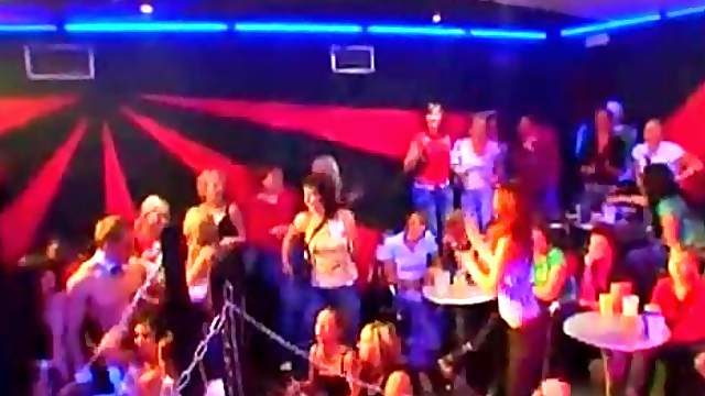 CFNM orgy with party bitch giving BJ to hot stripper