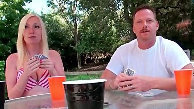 Teen nasty babes losing clothes at poker sex game