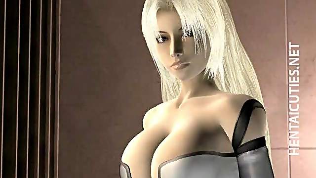Blondie 3D hentai babe show tits