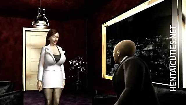 3D hentai MILF gets big tits tortured