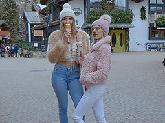 Two beautiful blondes, Alex Grey and Mia Melano, enjoy a passionate lesbian encounter.