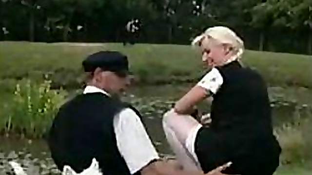 Mesmerizing German Slut Gets a DP and a Facial in an Outdoor Threesome