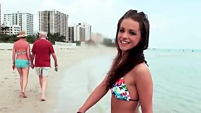 Blowjob in POV with superb teenage sex siren