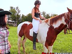 Outdoor tryst turns into wild FFM threesome featuring Leena and sexy Amanda