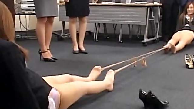 Fancy asian babes stripping stockings
