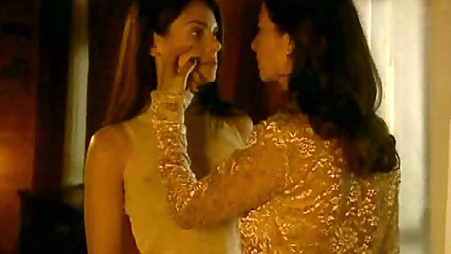 Lesbians Michelle Lipper & Paule Ducharme Kissing