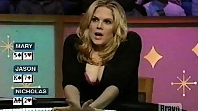 Mary McCormack's Cleavage In Celebrity Poker