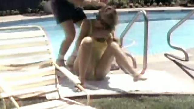 Gorgeous Blonde Babe Linnea Quigley Gets Her Hot Body Massaged