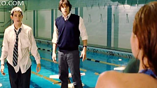 Cute Redhead Lindy Booth Swimming