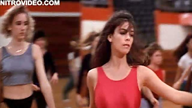 Busty Brunette Meredith Salenger Wearing Tight Clothes