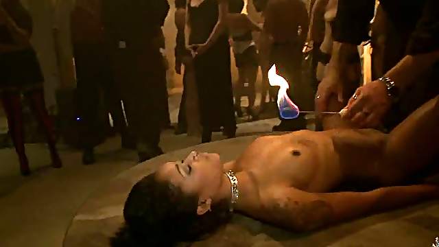 Lilla Katt gets fucked by a few people during a BDSM orgy