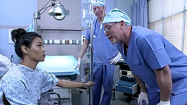 Horny Dana Vespoli gets gangbanged by doctors