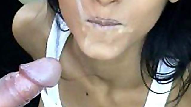 Mesmerizing Brunette Getting Covered In Thick Cum Compilation Video