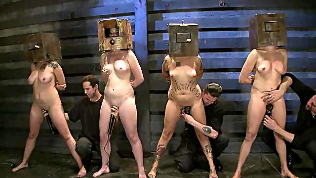 Four amazing chicks are going through sadism