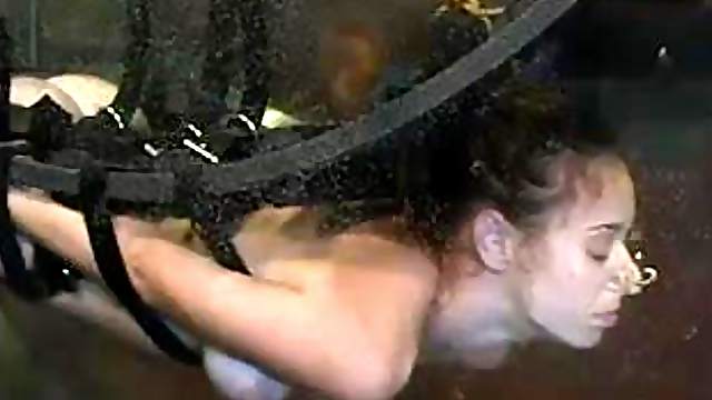 Slim brunette gets watered and then toyed rough by her mistress