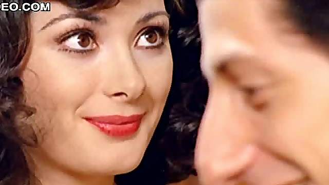 Sexy Brunette Edwige Fenech Walking Around Topless In Hot Lingerie
