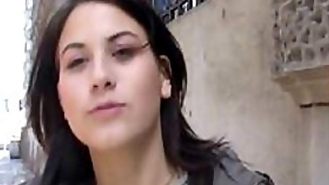Cute Czech Brunette Giving A Blowjob In a Car
