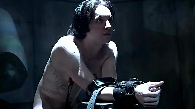 Bitch in a latex suit is going to torture and ride his dick