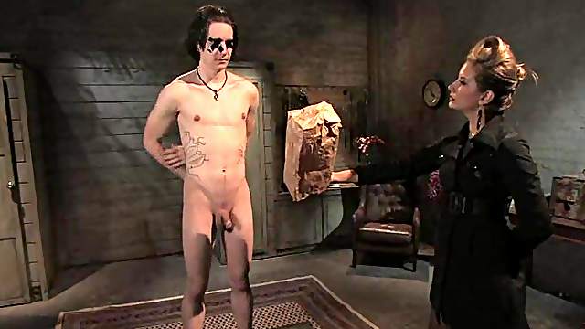 Two stunning mistresses torture a guy with small dick