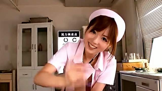 POV Handjob By a Cute Asian Nurse