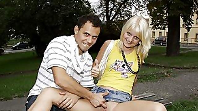 Kinky Blonde Teen Takes a Leak and Gets Fucked Hard In Public Places