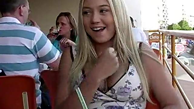 Stunning Alison Angel shows her natural boobs in public