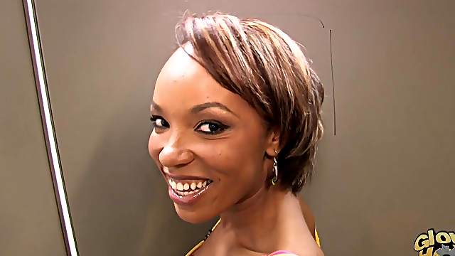Skinny Olivia Winters blows a dick and gets fucked in a gloryhole