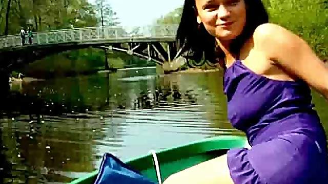 Astounding Brunette Shows Her Thong In A Solo Model Video