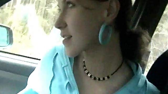 Tanya makes out with her BF in a car and gives him a blowjob