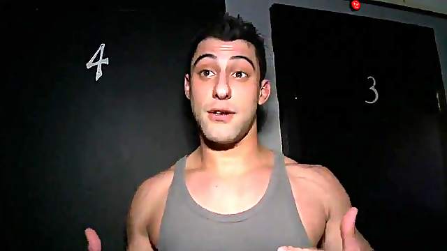 Cock comes through the gloryhole for a great gay BJ