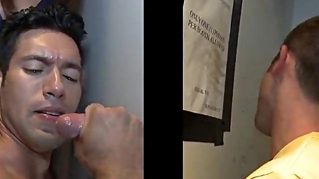 Amazing gay posing seductively before giving out handjob