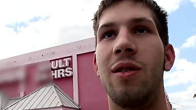 Kinky poofter gives a blowjob through a gloryhole in reality tape