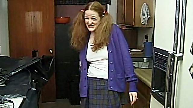 Cute Redhead In Pigtails Gets Spanked And Fucked