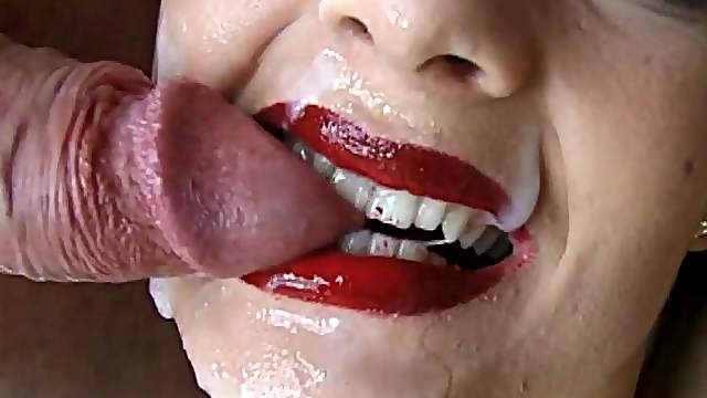 Cock sucking Cynthia Vellons gets mouth fucked and does cum facial