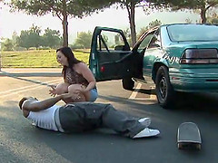 Curvy cowgirl enjoys getting drilled by black cock in juicy interracial shoot