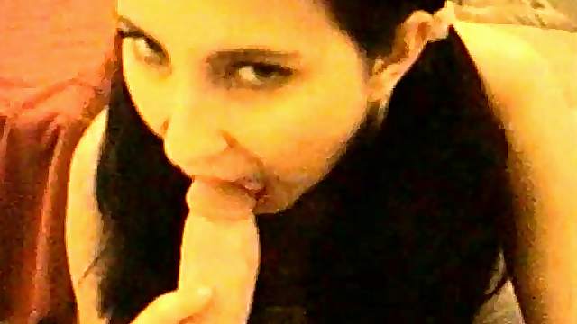 Lusty tongue of a pretty cocksucker pleasures his dick