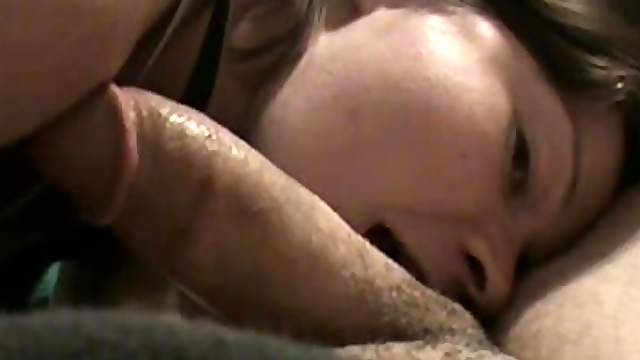 Horny chick licks her BF's cock in hardcore homemade clip