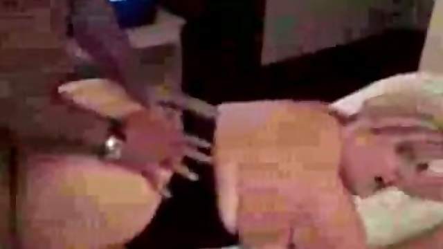 Amateur blond fattie gets fucked doggy style in homemade sex tape
