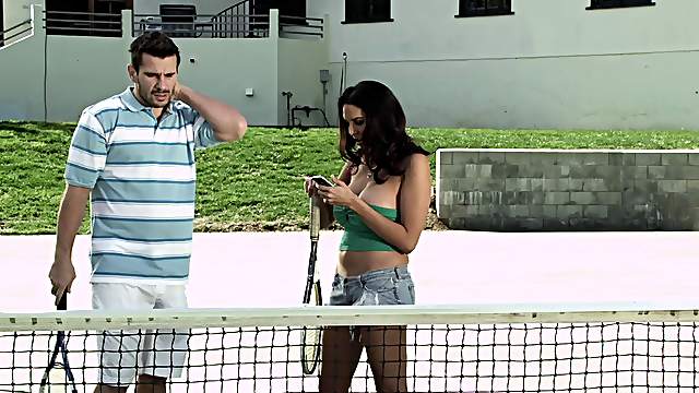 Missy Martinez falls to her tennis game buddy and fuck hardcore