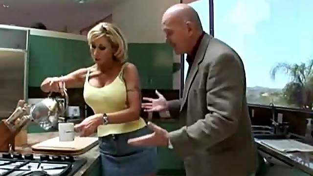 Gorgeous Busty Blonde Getting A Titty Cumbath