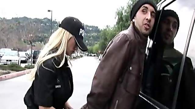Blonde Officer Shyla Stylez Fucking a Big Speeding Dick