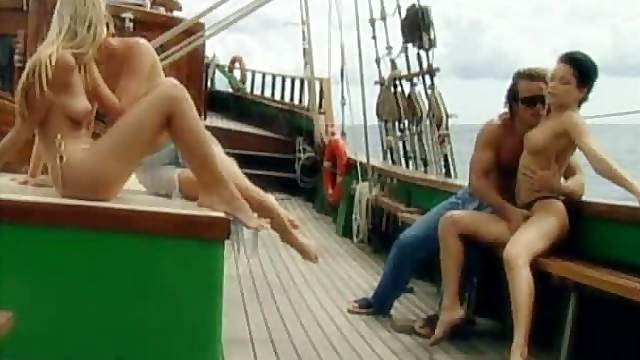 Double Penetration In FFFMM Moresome On a Boat With Three Hot Babes On