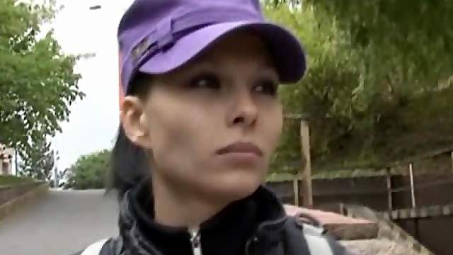 Really Sexy Euro Babe Giving a POV Blowjob In Public