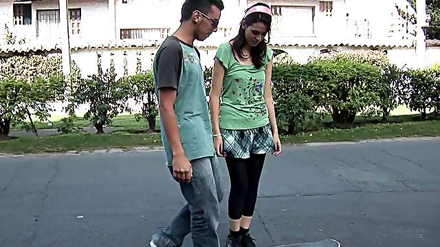 He teaches a teen to skateboard and pleasure his cock